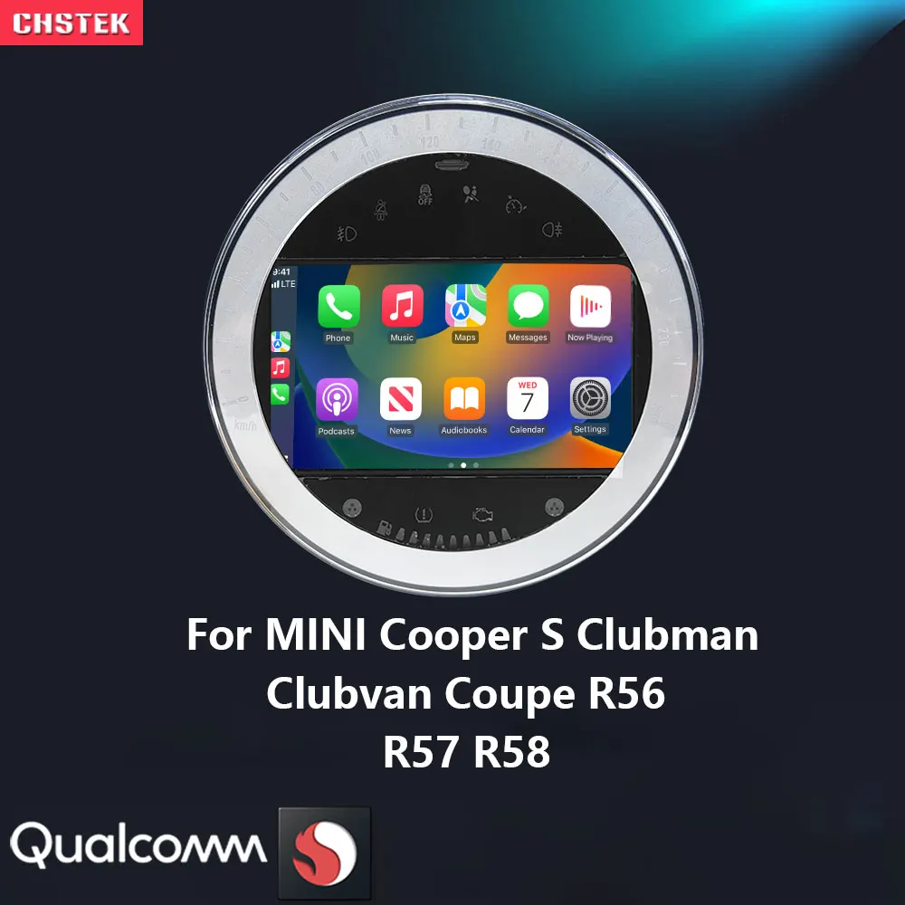 CHSTEK Qualcomm Car Radio CD DVD Player Media GPS Replace for BMW MINI Cooper R56 R57 R58 S Clubman Clubvan Coupe with Carplay
CHSTEK Qualcomm Car Radio CD DVD Player Media GPS Replace for BMW MINI Cooper R56 R57 R58 S Clubman Clubvan Coupe with Carplay