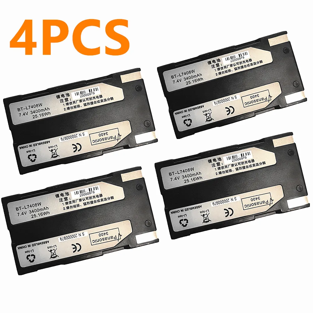 

4pcs GPS RTK 7.4V 3400mAh BTNF-L7408W Battery For South 9600 S82 Series GPS S82 S86 S82T S86T GNSS Surveying Instruments
