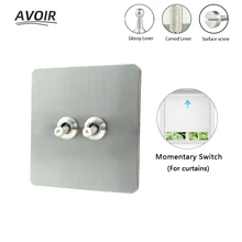 Avoir Nickel Brushed Wall Light Switch Gray Curtain Blind Switch Dual Usb Sockets 220V Led Dimmer Switch Brightness Ceiling Fan
Avoir Nickel Brushed Wall Light Switch Gray Curtain Blind Switch Dual Usb Sockets 220V Led Dimmer Switch Brightness Ceiling Fan