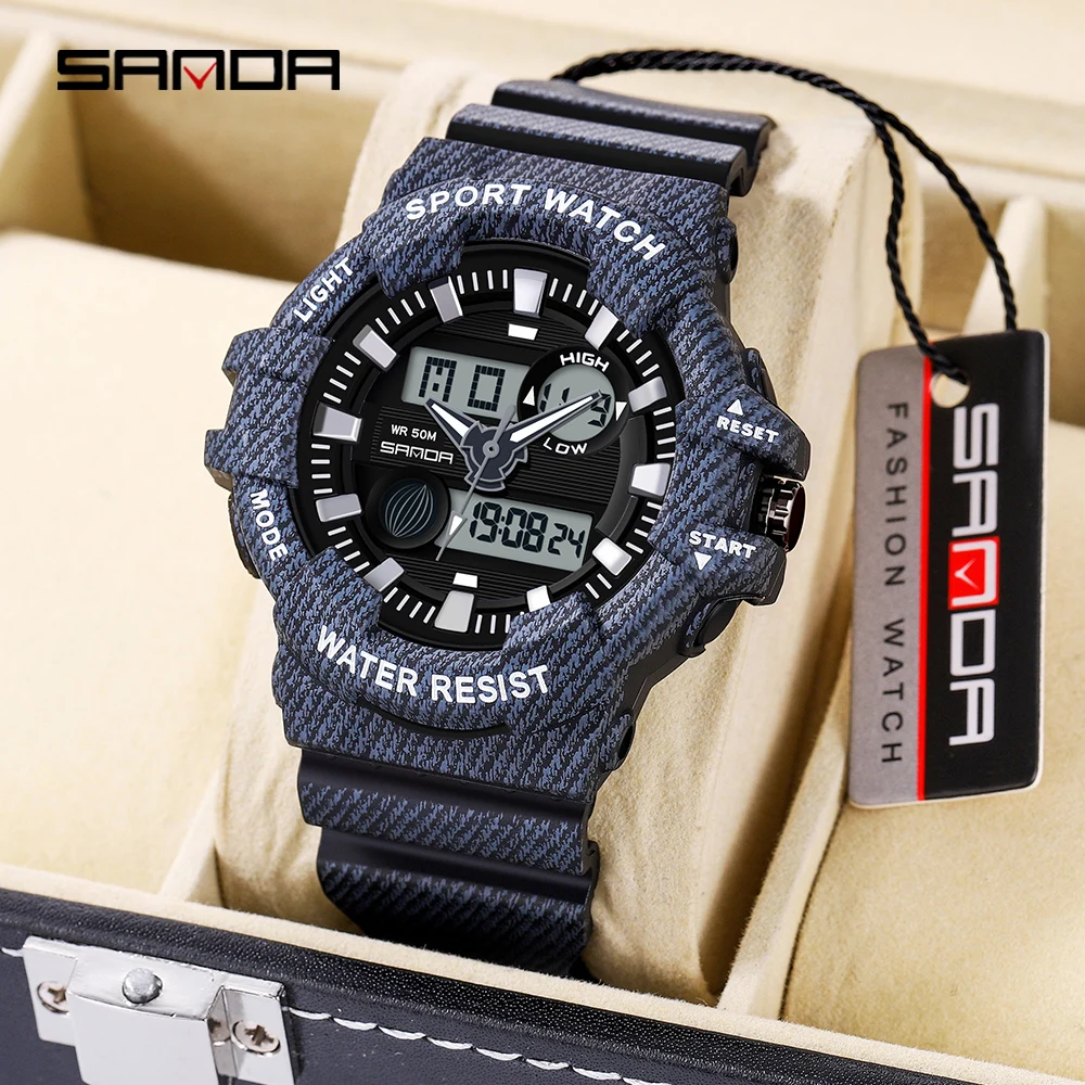 Outdoor Sports Chronograph Watch 2023 New Women Dual Display Watch Luminous HD LED Womens Watches 50M Waterproof SANDA 3038
Outdoor Sports Chronograph Watch 2023 New Women Dual Display Watch Luminous HD LED Womens Watches 50M Waterproof SANDA 3038
