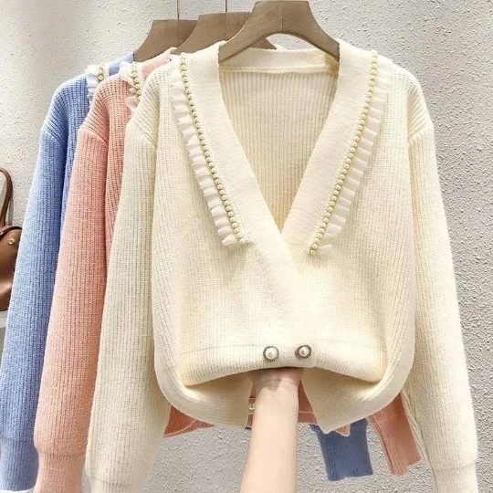 Beige Lace OL 2022 Knitted Women Sweater Lady Coat Cardigan Woman Sweaters Female Jumpers Overcoat Jacket Girl Fall Cloth Tops
Beige Lace OL 2022 Knitted Women Sweater Lady Coat Cardigan Woman Sweaters Female Jumpers Overcoat Jacket Girl Fall Cloth Tops