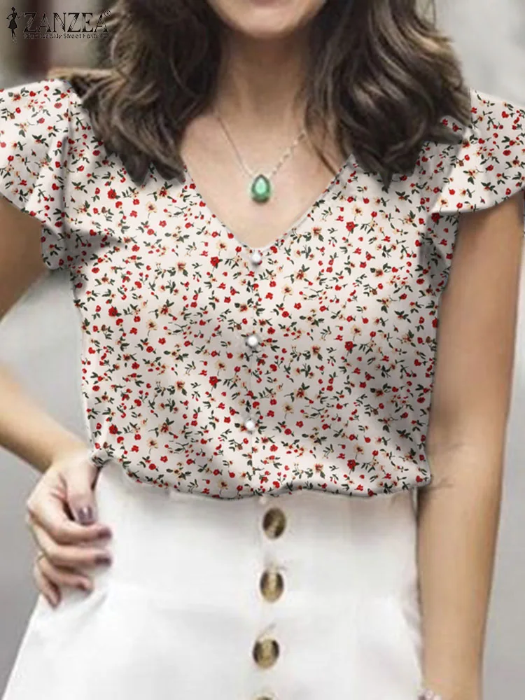 ZANZEA Fashion Floral Printed Blouse Summer Short Sleeve V-Neck Tops Woman Casual Chemise Bohemian Elegant Party Loose Shirt
ZANZEA Fashion Floral Printed Blouse Summer Short Sleeve V-Neck Tops Woman Casual Chemise Bohemian Elegant Party Loose Shirt