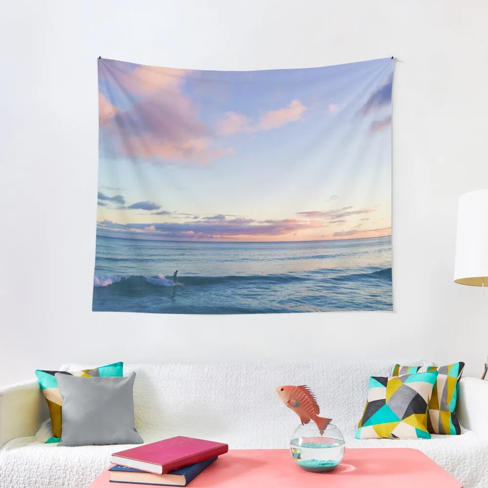 

Surfin in a Pastel Dream - Honolulu, Hawaii Tapestry home decor accessories Carpet on the wall cute tapestry