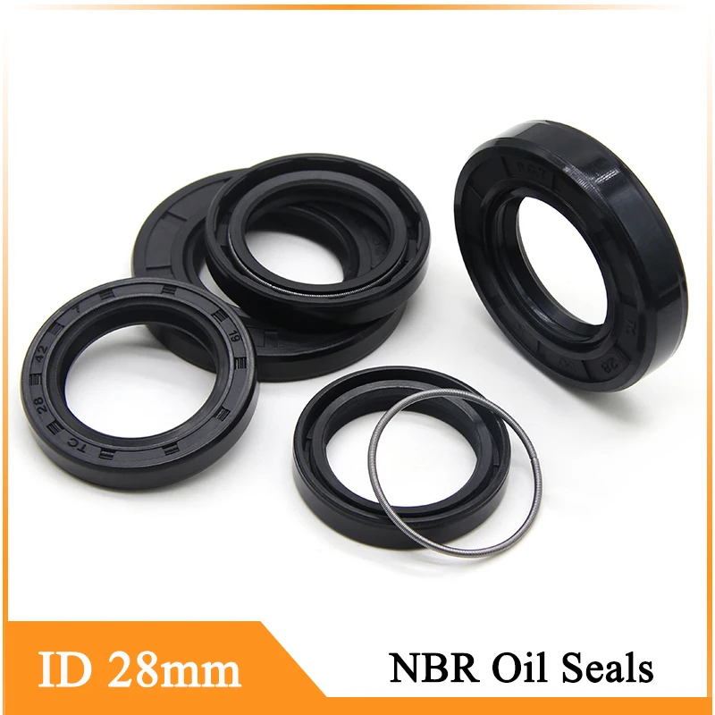 

NBR Oil Seal ID 28mm TC-28*35/38/40/42/45/47/48/50/52/55/56/62*4/5/7/8/10/12mm Nitrile Rubber Shaft Double Lip Oil Seals Gasket