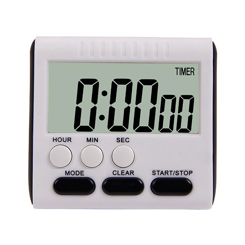 Practical Magnetic Digital Kitchen Timer LED Countdown Clock Clear LCD Display Foldable Stand Durable Material
Practical Magnetic Digital Kitchen Timer LED Countdown Clock Clear LCD Display Foldable Stand Durable Material