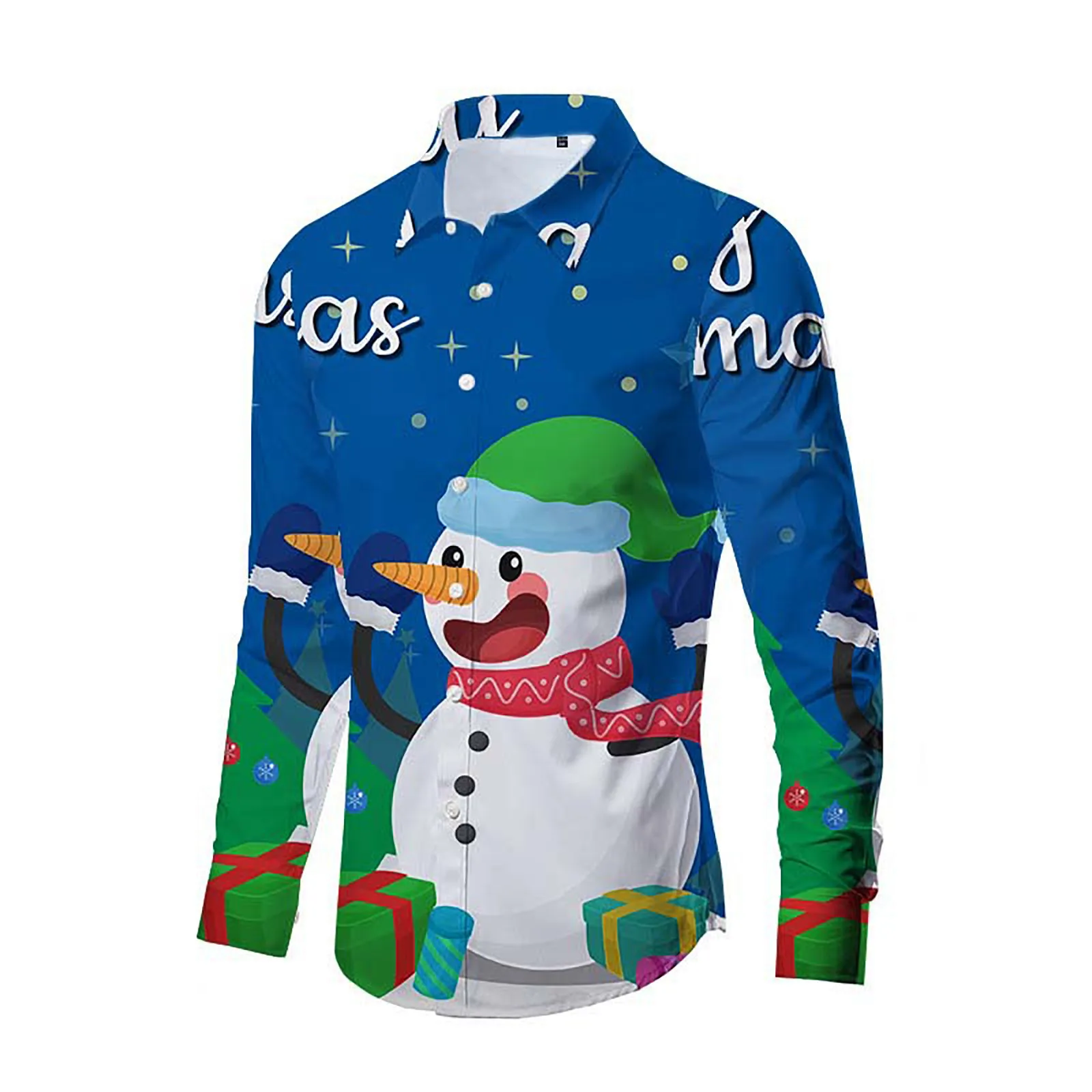 Man's Christmas Shirt Long Sleeve Christmas Print Male Leisure Style Shirt Fall Winter
Man's Christmas Shirt Long Sleeve Christmas Print Male Leisure Style Shirt Fall Winter