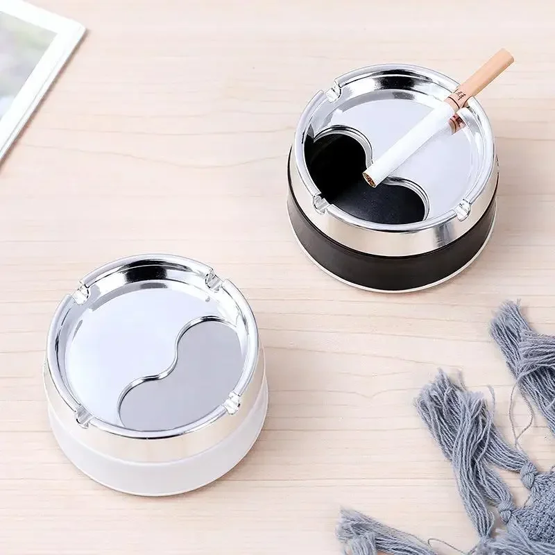 Household ashtray sealed electroplating windproof ashtray living room tabletop rotary thickened ashtray with lid
Household ashtray sealed electroplating windproof ashtray living room tabletop rotary thickened ashtray with lid