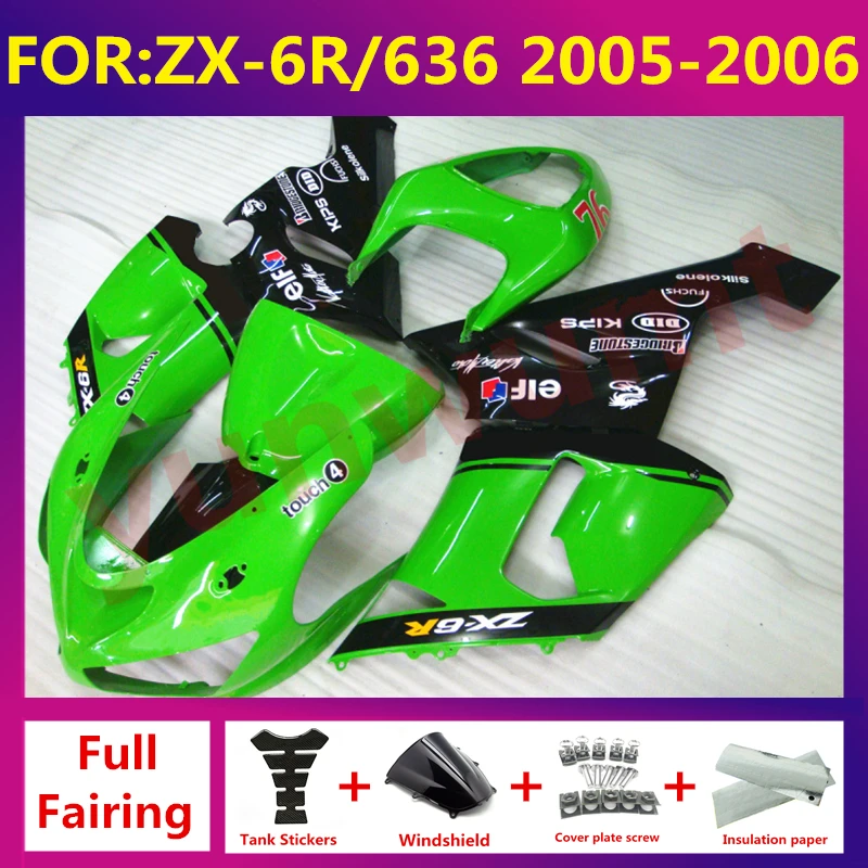 New ABS Motorcycle Fairing kit Fit For kawasaki ZX6R 636 ZX-6R zx-6 2005 2006 05 06 full fairings bodywork zxmt set green black
New ABS Motorcycle Fairing kit Fit For kawasaki ZX6R 636 ZX-6R zx-6 2005 2006 05 06 full fairings bodywork zxmt set green black