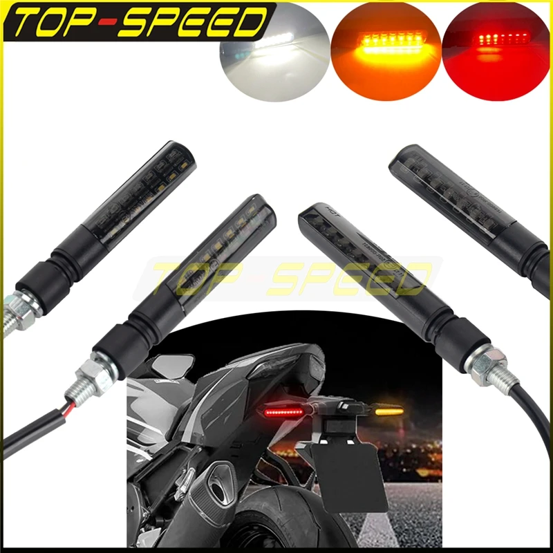 LED 3 in 1 Turn Signal Tail Brake Indicator Sequential White Red Amber 8mm Blinker DRL Running Light Lamp For Honda Cafe Racer
LED 3 in 1 Turn Signal Tail Brake Indicator Sequential White Red Amber 8mm Blinker DRL Running Light Lamp For Honda Cafe Racer