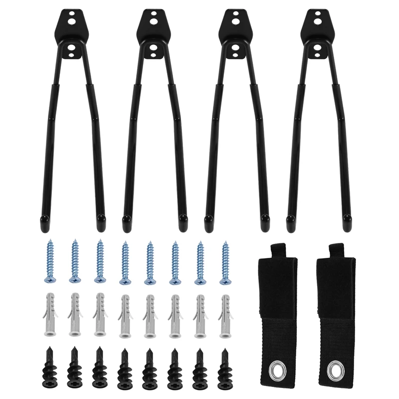 4 Pcs Wall-Mounted Storage Hooks Garage Hooks With 2 Extension Cord Bracket Storage Racks For Bicycles
4 Pcs Wall-Mounted Storage Hooks Garage Hooks With 2 Extension Cord Bracket Storage Racks For Bicycles