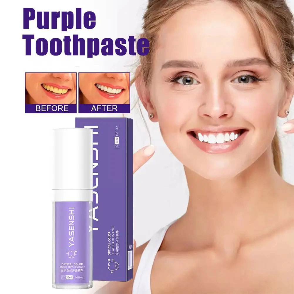 V34 30ml Purple Whitening Toothpaste Remove Stains Reduce Yellowing Care For Teeth Gums Breath Brightening Teeth K6a4
V34 30ml Purple Whitening Toothpaste Remove Stains Reduce Yellowing Care For Teeth Gums Breath Brightening Teeth K6a4