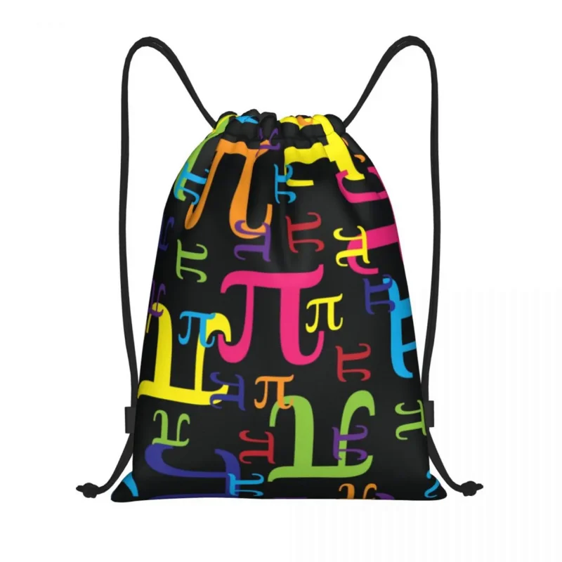 

Pieces Of Pi Math Science Drawstring Backpack Bags Lightweight Geek Mathematics Gym Sports Sackpack Sacks for Traveling