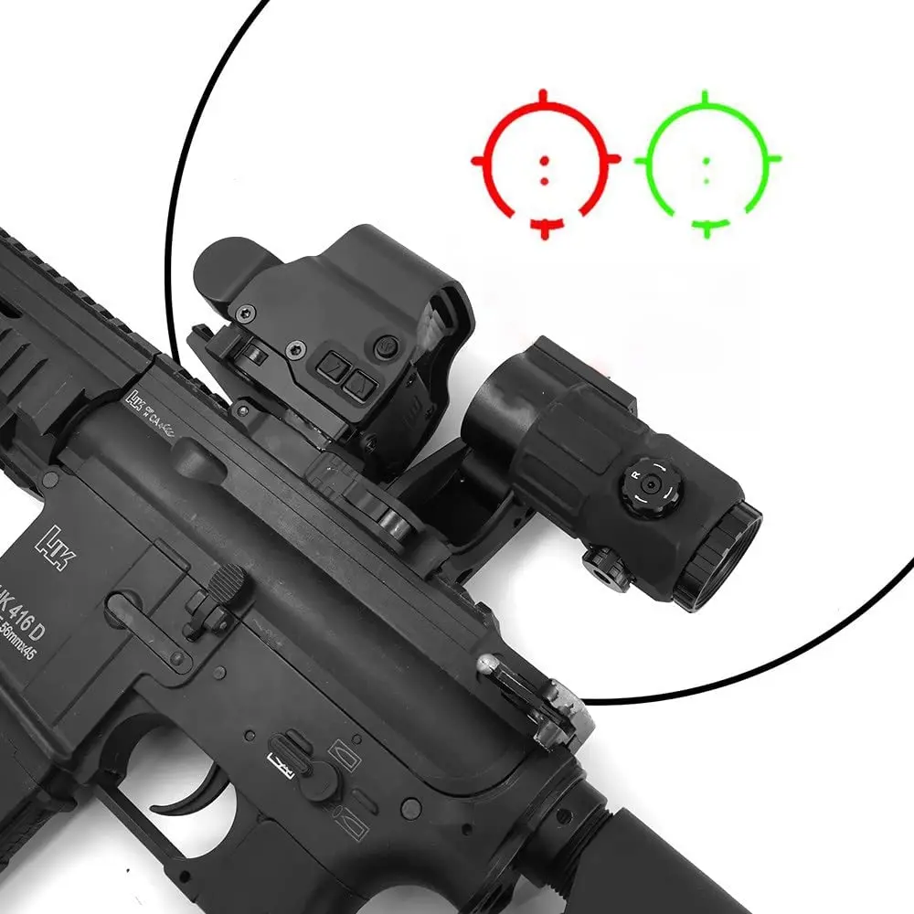 

558 G33 G43 Holographic Collimator Reflex Sight EXPS3 Red Dot Optics Scope Fit 20mm Rail Mounts for Airsoft Sniper Rifle Hunting