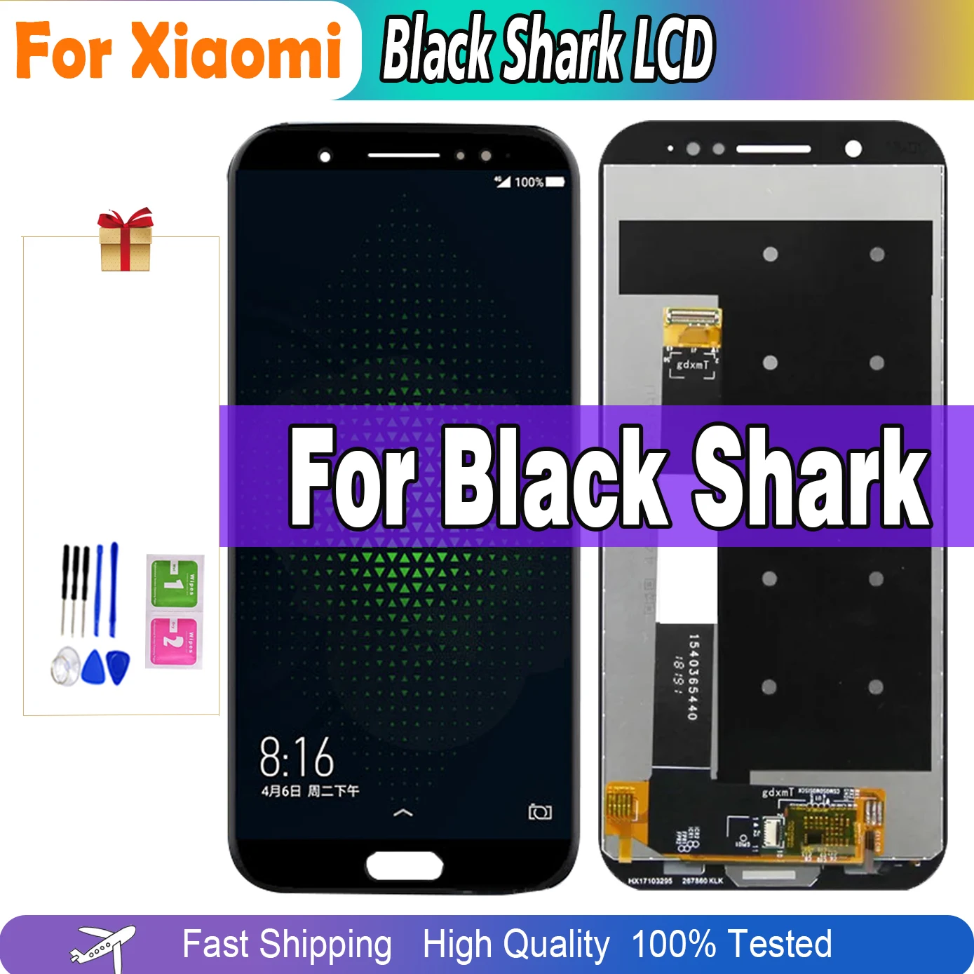 100% протестированный Оригинальный ЖК-экран для Xiaomi BlackShark 1, ЖК-экран для Xiaomi Black Shark, сенсорный ЖК-дисплей в сборе, дигитайзер, высокое качество
100% протестированный Оригинальный ЖК-экран для Xiaomi BlackShark 1, ЖК-экран для Xiaomi Black Shark, сенсорный ЖК-дисплей в сборе, дигитайзер, высокое качество