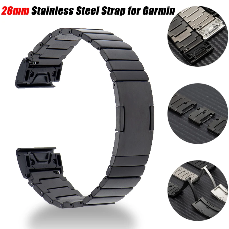 26mm Stainless Steel Metal Bands Strap for Garmin Fenix 7X 6X Pro 5X Plus Quickfit Metal Watch Band Watch Straps Correa
26mm Stainless Steel Metal Bands Strap for Garmin Fenix 7X 6X Pro 5X Plus Quickfit Metal Watch Band Watch Straps Correa