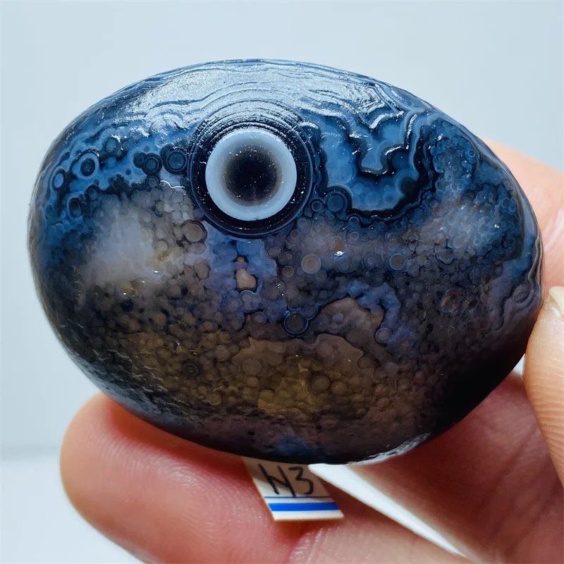 

AAAA+Natural Black Sardonyx Agate Alxa Gobi Eye Mineral Specimen Energy Crystal Chakra Reiki Healing Stone Home Decoration