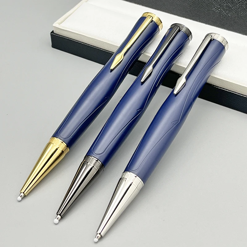 

Lan MB Luxury Ballpoint Pen Premier 1:1 Quality Homage to Homer Great Writer Lined Carving Style With Serial / Model Number