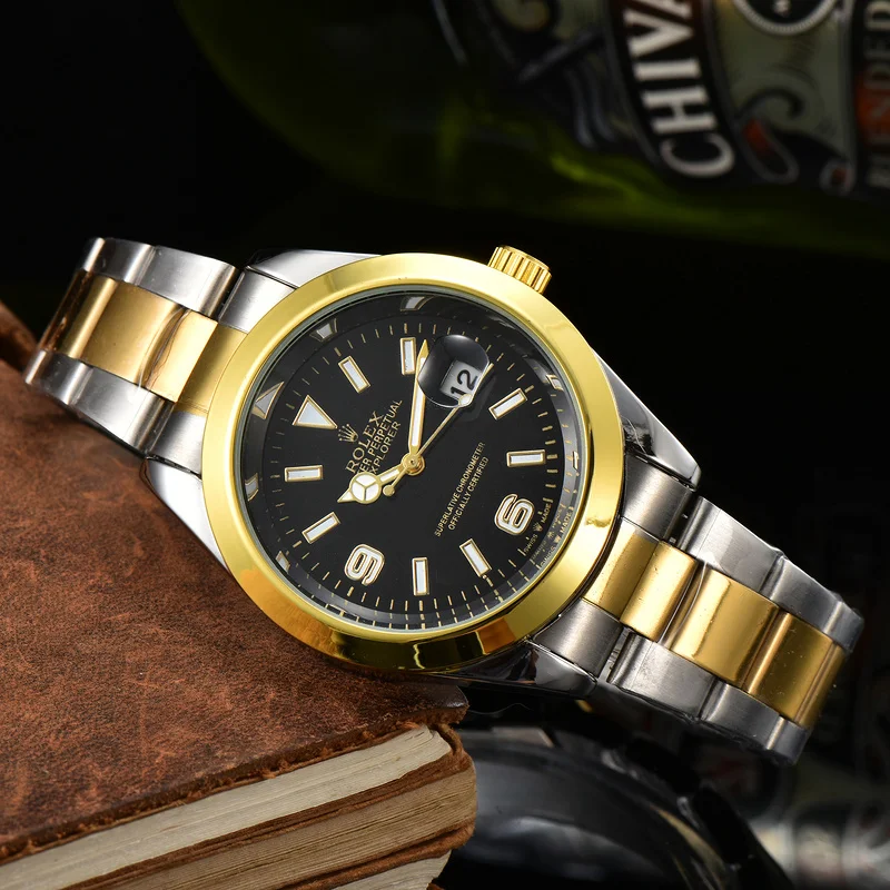 Часы наручные кварцевые для мужчин и женщин, роскошные классические большие, с бриллиантами в ретро стиле