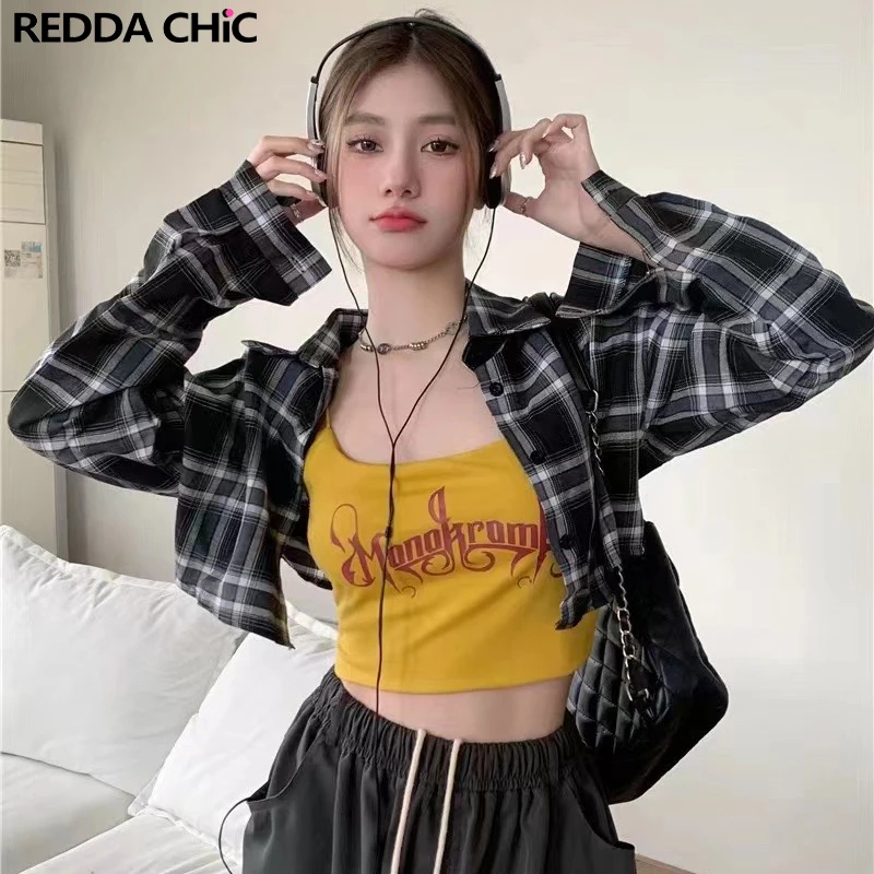 Рубашка женская с надписью ReddaChic, желтая эластичная блузка с подкладкой, топ для девочек, винтажная допаминовая одежда, Y2K
Рубашка женская с надписью ReddaChic, желтая эластичная блузка с подкладкой, топ для девочек, винтажная допаминовая одежда, Y2K