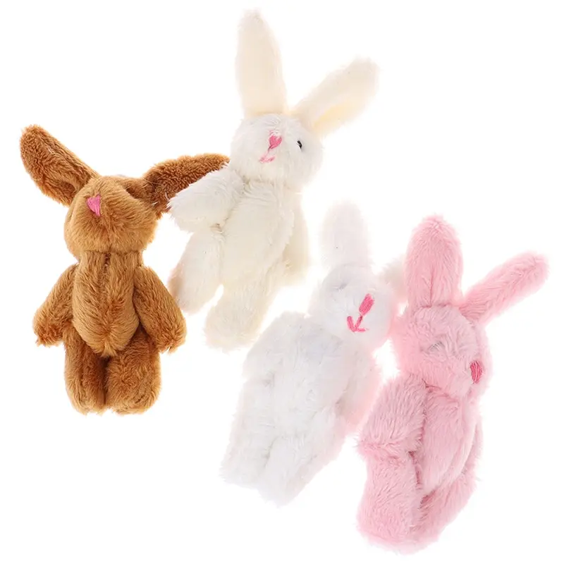 

Мягкий искусственный кролик, подвеска, 5 шт., 6 см, плюшевый кролик для брелока, букет, игрушка, кукла, украшения «сделай сам», подарки, 4 цвета