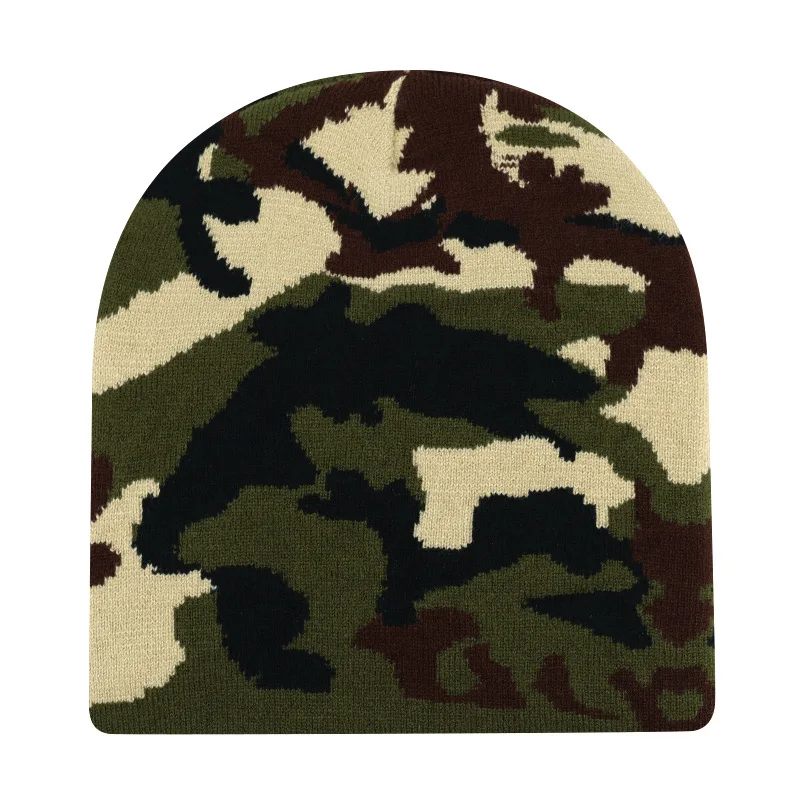 Camouflage Knitted Winter Beanie - Unisex Windproof Hat 3 Sc39f9a25601b424f9cc792a687f1492aT