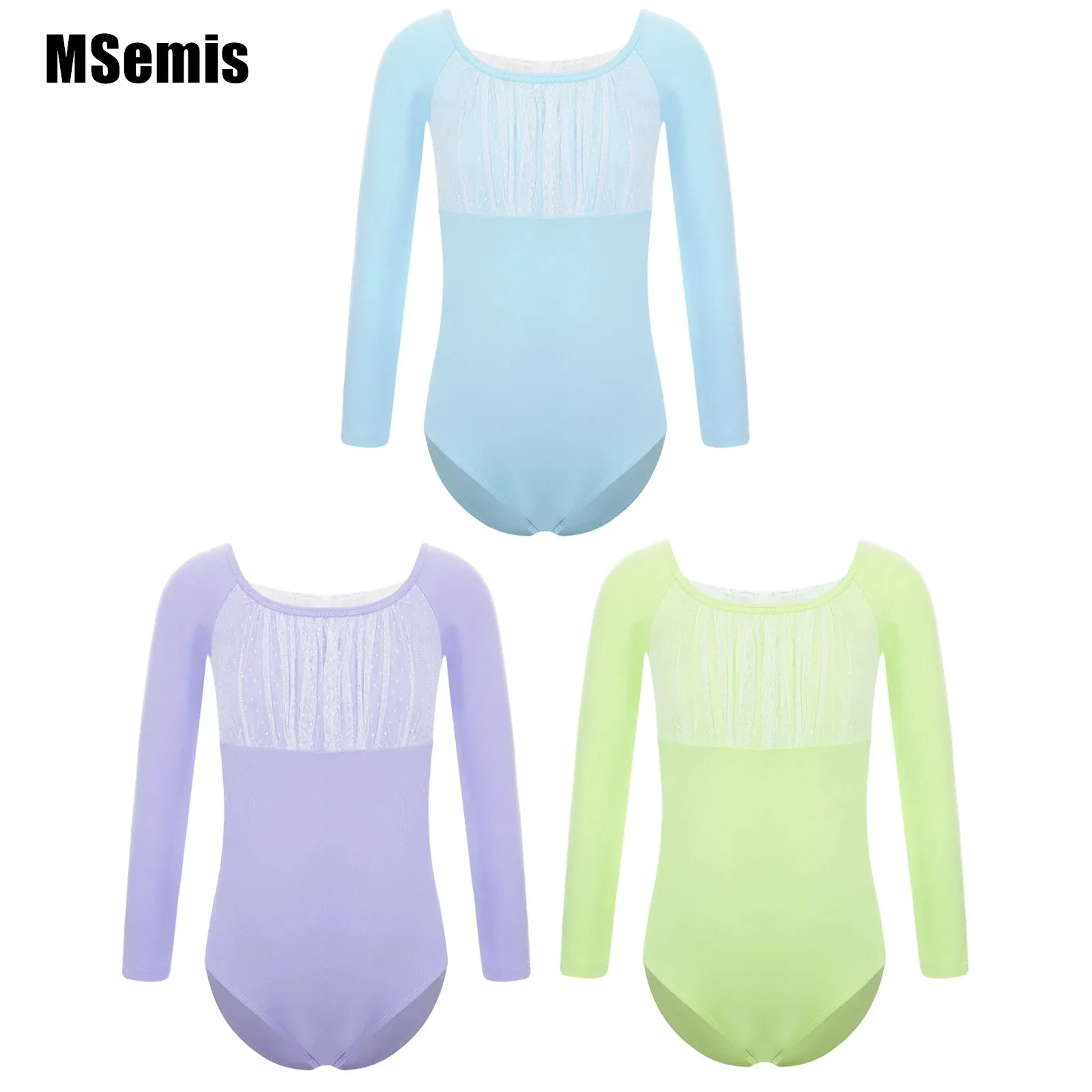 Kids Girls Ruched Ballet Leotard Tulle Patchwork Long Sleeve Gymnastic Exercise Dance Training Bodysuit
Kids Girls Ruched Ballet Leotard Tulle Patchwork Long Sleeve Gymnastic Exercise Dance Training Bodysuit