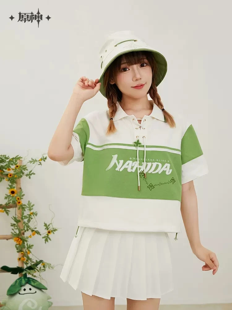 Genshin Impact Nahida Anime Theme Impression Series POLO Shirt New Summer Cotton Short Sleeve Cosplay Game Peripheral Clothing
Genshin Impact Nahida Anime Theme Impression Series POLO Shirt New Summer Cotton Short Sleeve Cosplay Game Peripheral Clothing