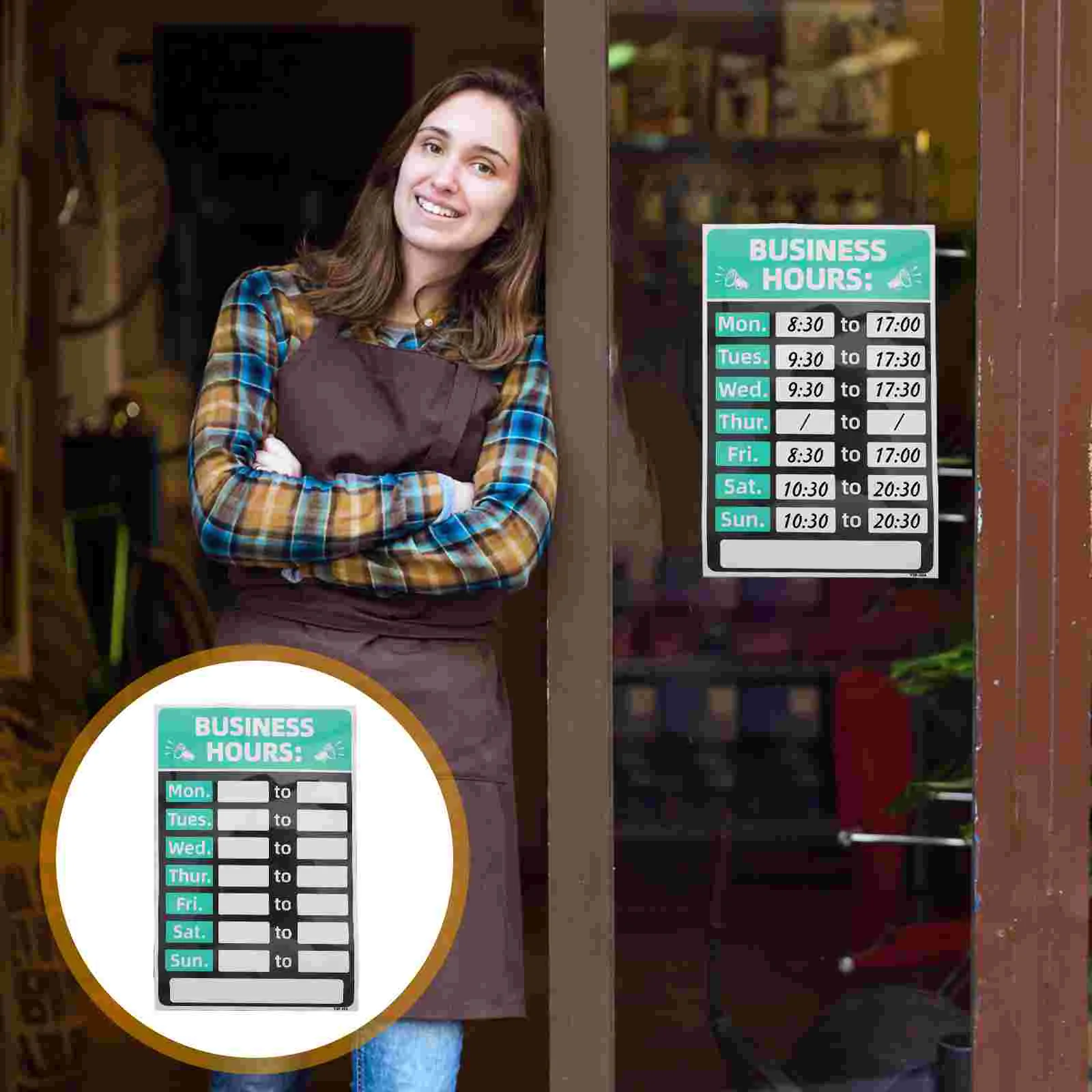 Business Hours Self-adhesive Stickers Business Hours Signs Rewritable Open Signs Sticker Opening Hours Signs Adhesive Rewritable
Business Hours Self-adhesive Stickers Business Hours Signs Rewritable Open Signs Sticker Opening Hours Signs Adhesive Rewritable