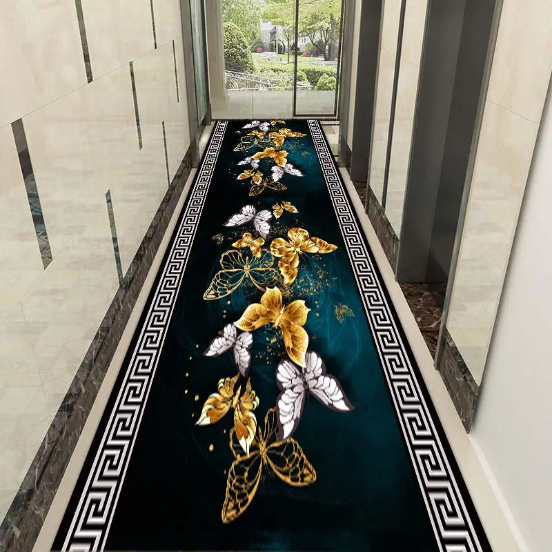 

3D Aisle Corridor Long Runners Floor Mats Luxury Rugs Living Room Decoration Home Carpets for Bedroom Villa Entryway Hall Runner