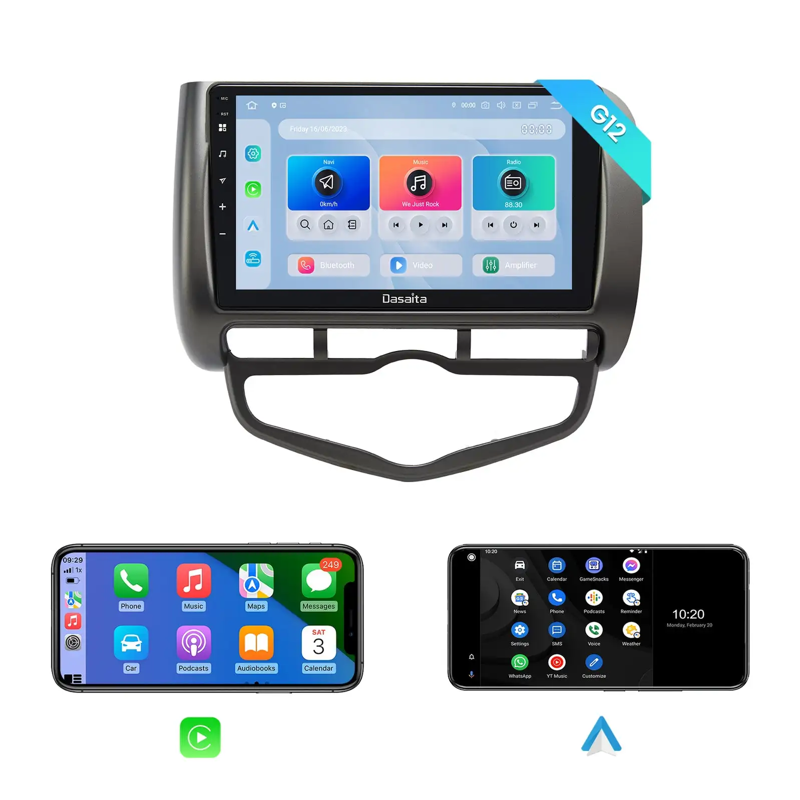 Dasaita Android12 Car Stereo for Honda Fit Jazz 2004-2007 Carplay Android Auto Radio Qualcomm 665 9" QLED Screen 8G+256G
Dasaita Android12 Car Stereo for Honda Fit Jazz 2004-2007 Carplay Android Auto Radio Qualcomm 665 9" QLED Screen 8G+256G