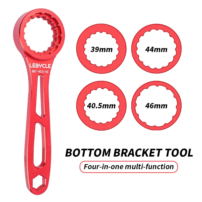Lebycle ALL Aluminum Alloy Four-in-one multi-function 39/40.5/44/46MM Bottom Bracket Tool
Lebycle ALL Aluminum Alloy Four-in-one multi-function 39/40.5/44/46MM Bottom Bracket Tool