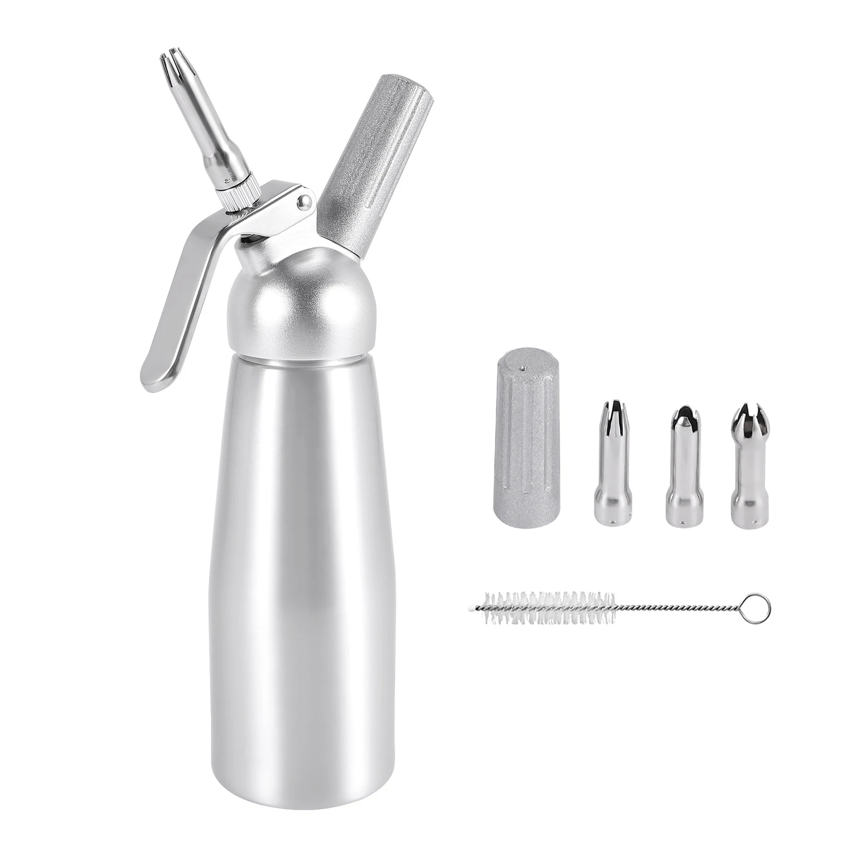 Professional Whipped Cream Dispenser Stainless Steel 500ML Capacity Canister Homemade Whipped Cream Maker
Professional Whipped Cream Dispenser Stainless Steel 500ML Capacity Canister Homemade Whipped Cream Maker