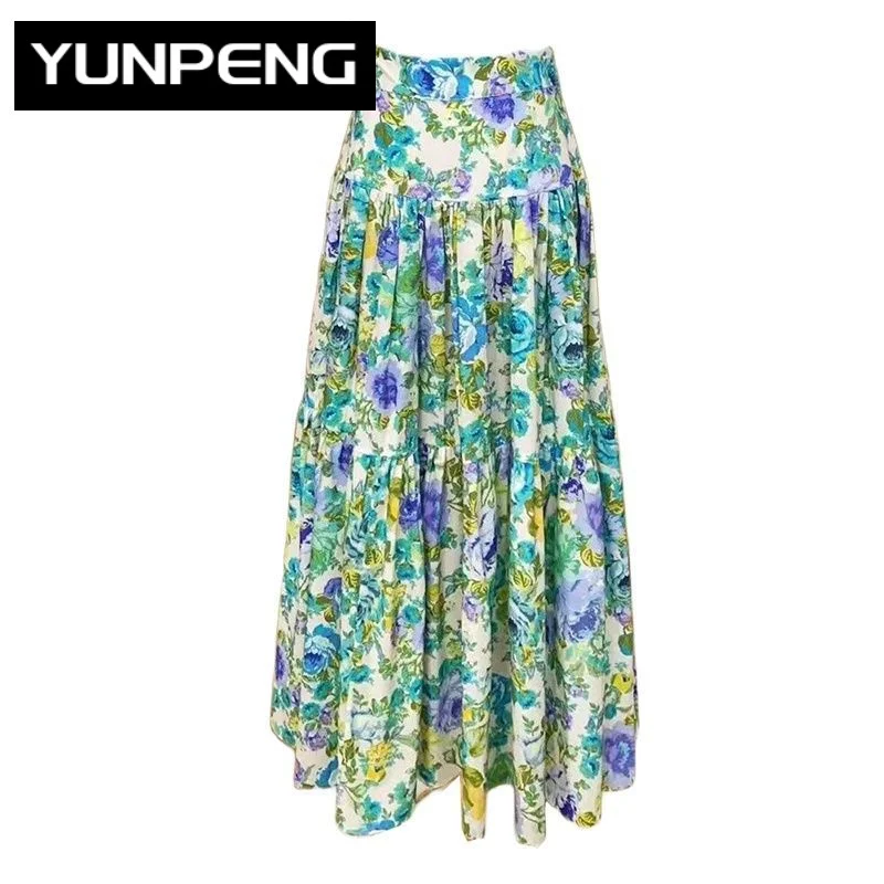 2023 Runway Luxury Brand High Quality Spring Summer 100% Cotton Skirts Women High Waist Flowers Print Elegant Party Long Skirts
2023 Runway Luxury Brand High Quality Spring Summer 100% Cotton Skirts Women High Waist Flowers Print Elegant Party Long Skirts