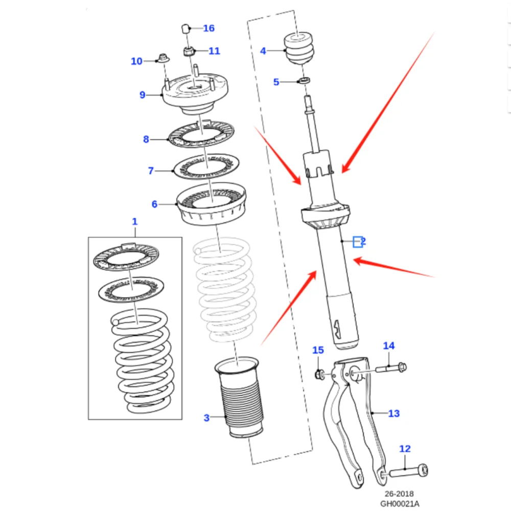Front Air Shock Absorber Coil Spring T4A1998 T4A26512 For Jaguar F PACE X761 With and Without Electric Sensor Control
Front Air Shock Absorber Coil Spring T4A1998 T4A26512 For Jaguar F PACE X761 With and Without Electric Sensor Control