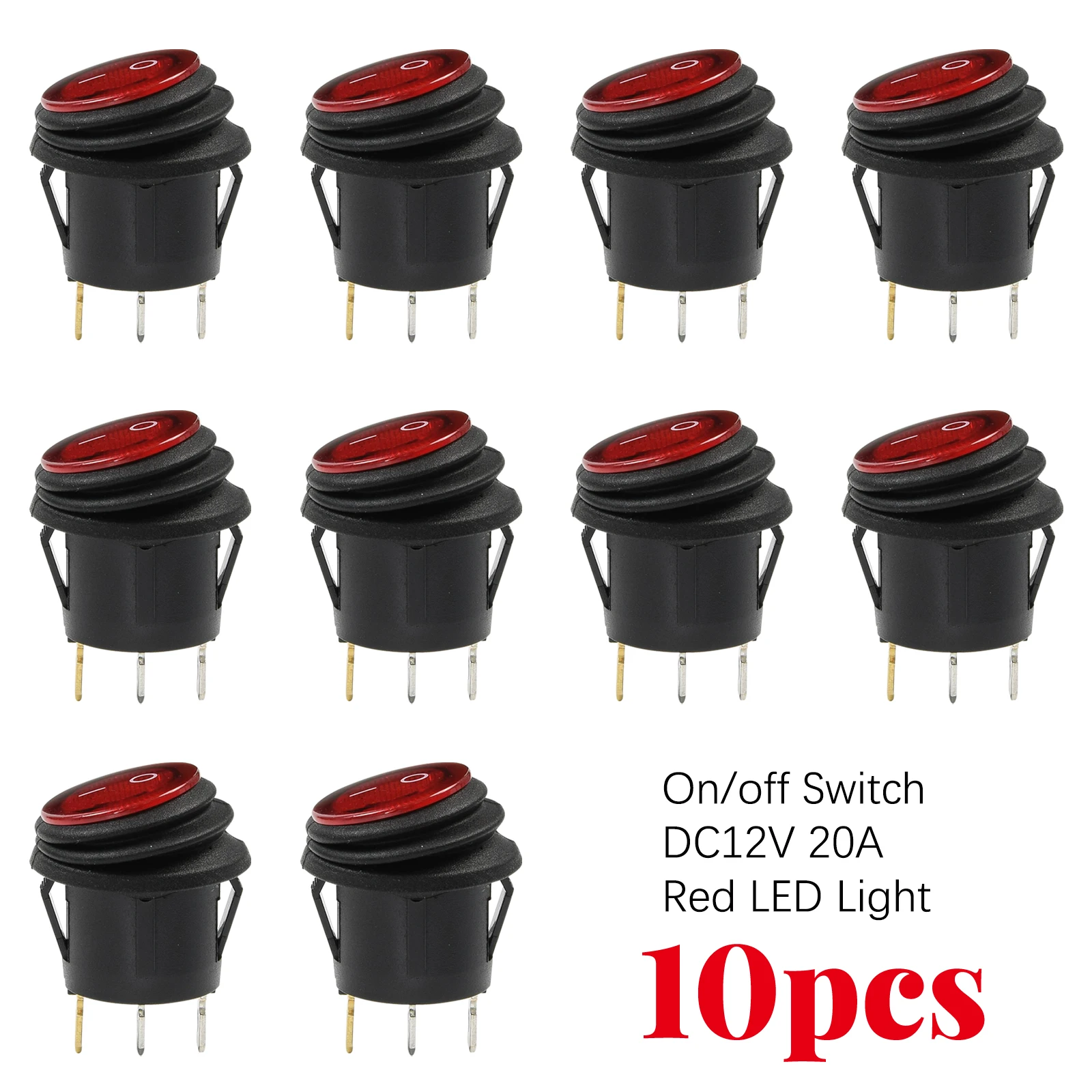 10x Car DC 12V Waterproof Round Rocker Dot Boat Dash Toggle Switch Button Red LED Light SPST ON/OFF Luminescence Car Accessories
10x Car DC 12V Waterproof Round Rocker Dot Boat Dash Toggle Switch Button Red LED Light SPST ON/OFF Luminescence Car Accessories