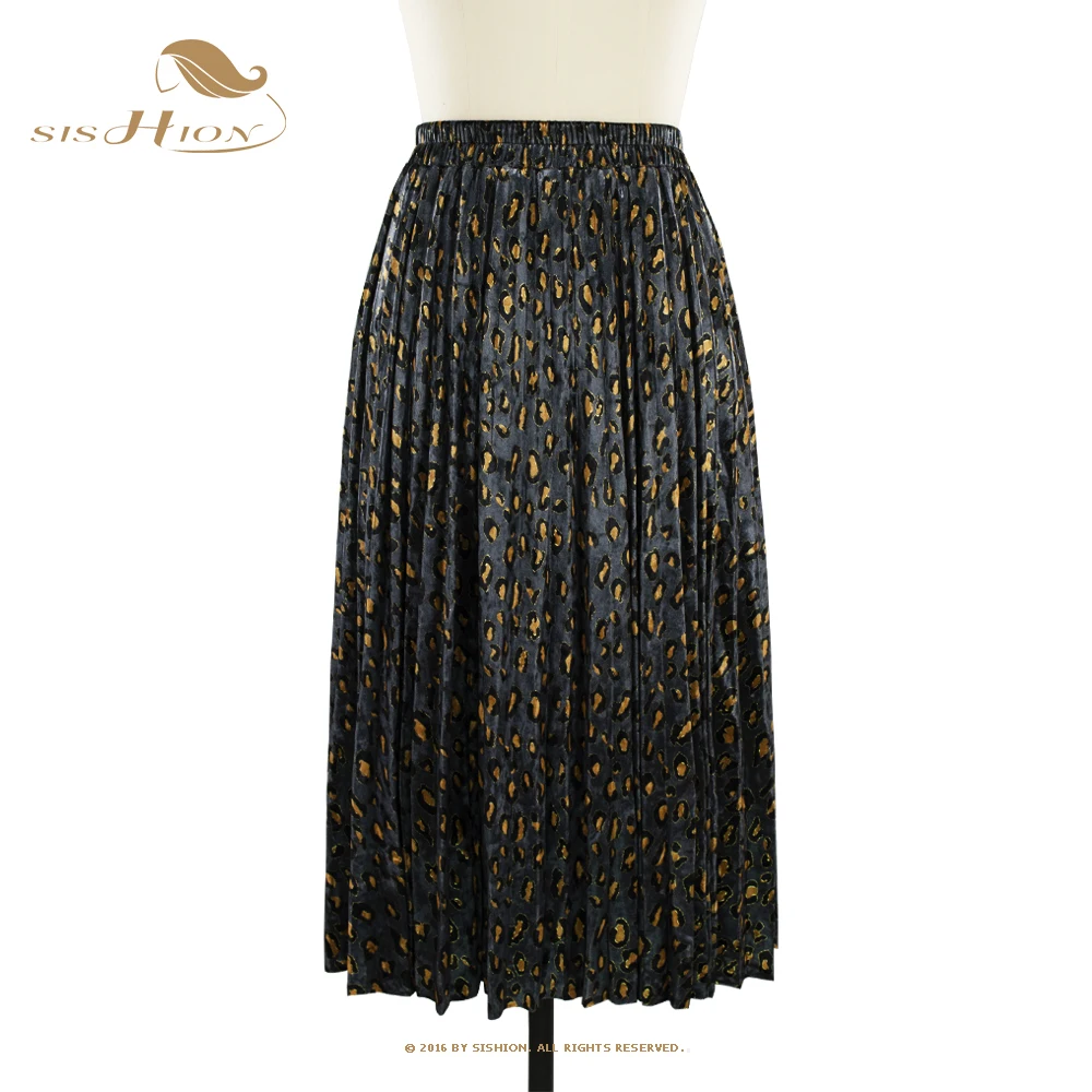 SISHION Women Elegant Leopard Print Party Velvet Skirt VD2549 Autumn Pleated Leopard Skirts
SISHION Women Elegant Leopard Print Party Velvet Skirt VD2549 Autumn Pleated Leopard Skirts