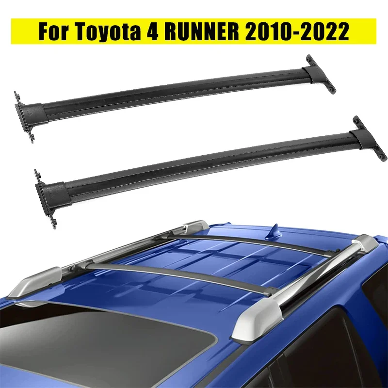 

Car Roof Rack Cross Bars for Toyota 4 RUNNER 2010-2022 Luggage Kayak Cargo Carrier Aluminum Roof Rack Rail 45-50KG Load Black