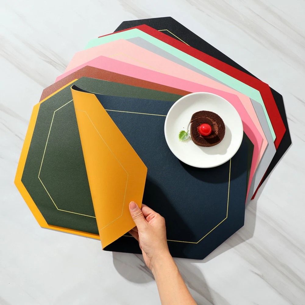 43x30cmTea Double-Sided Dining Table Mat Octagonal Leather Waterproof Table Bowl Cup Mat Placemats Table Decoration
43x30cmTea Double-Sided Dining Table Mat Octagonal Leather Waterproof Table Bowl Cup Mat Placemats Table Decoration