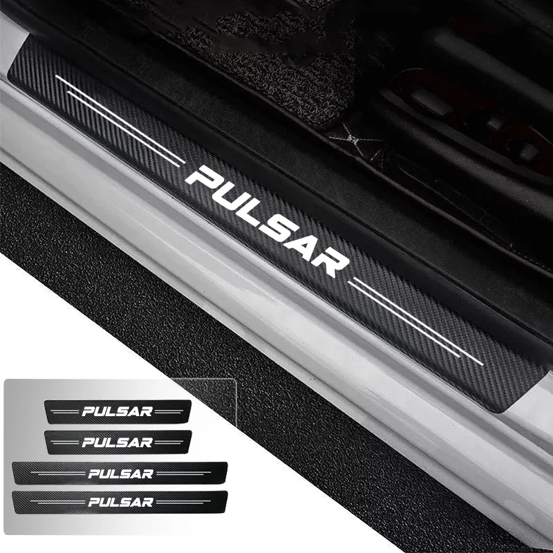 

Car Door Sill Carbon Fiber Sticker Threshold Side Anti Scratch Waterproof For Nissan Pulsar Trunk Bumper Scratch Guards Decals