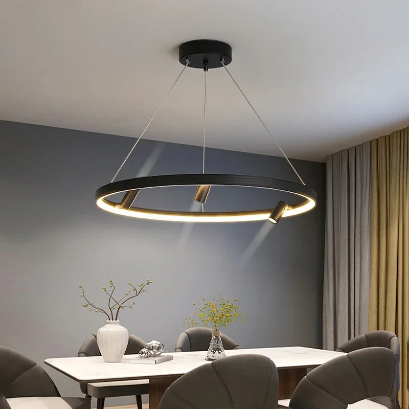 

Simple New Modern LED Chandelier Aluminium Pendant Lamp Living Dining Room Bedroom Hall Lamps Spotlight Indoor Lights