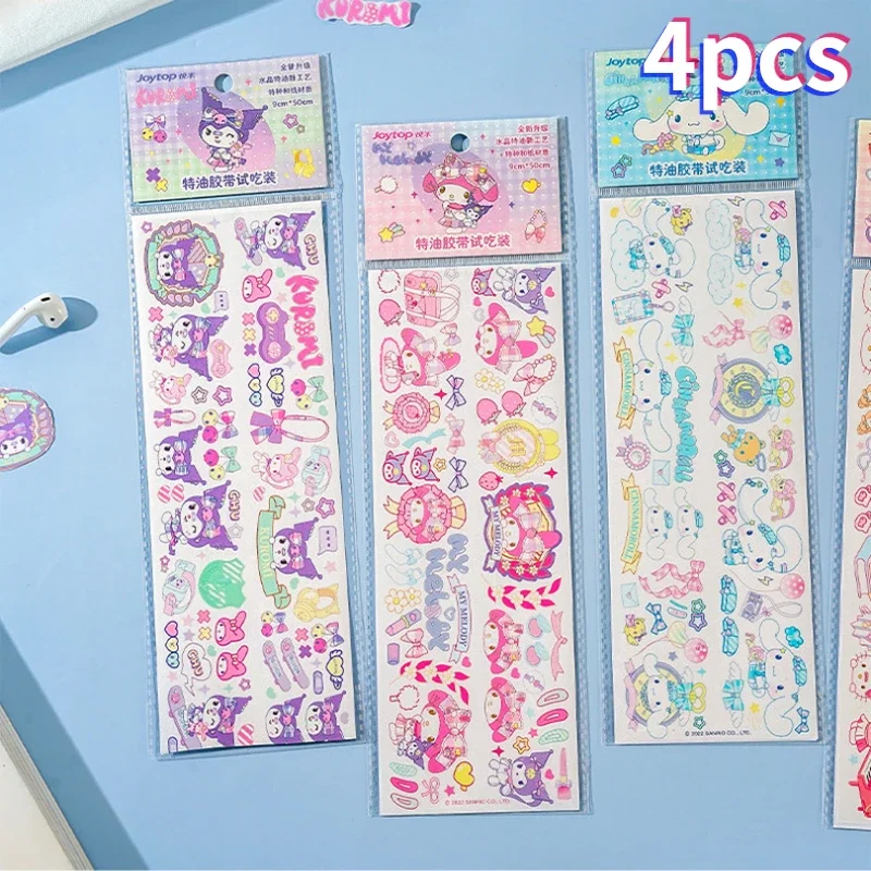 

Стикеры Sanrio JK в стиле колледжа, стикеры, милые и многоразовые, Hello Kitty Melody Kuromi Cinnamoroll, детские игрушки для девочек