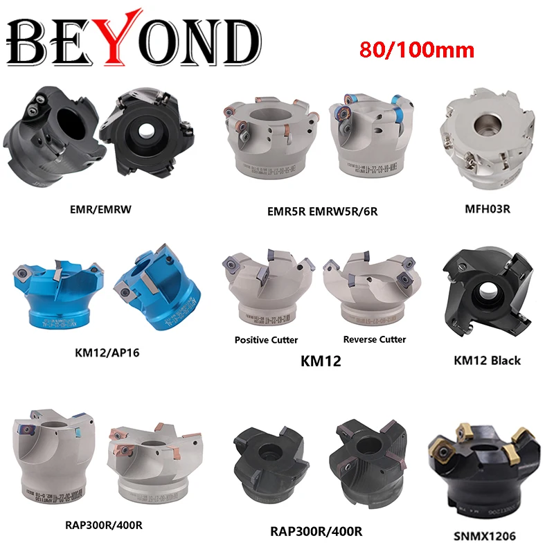 BEYOND KM12 AP16 SNMX1206 EMR 5R EMRW 6R RAP RAP300R MFH03R 80MM 100MM Face Plane Head End Mill Milling Cutter Inserts SEKT RPMT
BEYOND KM12 AP16 SNMX1206 EMR 5R EMRW 6R RAP RAP300R MFH03R 80MM 100MM Face Plane Head End Mill Milling Cutter Inserts SEKT RPMT