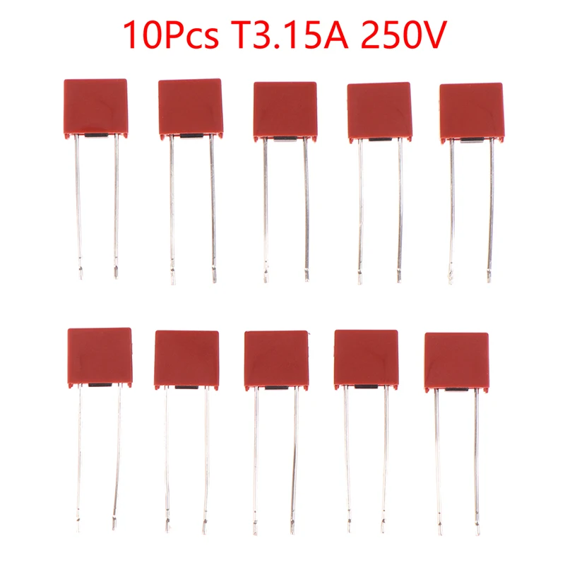 

10pcs Square Fuse Slow Blow T0.5A T0.8A T1A T1.6A T2A T2.5A T3.15A T4A T5A T6.3A T8A T10A 250V 392 Plastic LCD TV Power Board