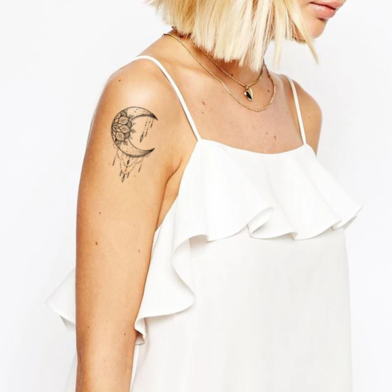 Vatican Moon Pendant Waterproof Temporary Tattoo Sticker Brahma Flower Sun Totem Dark Style Tattoos Body Art Arm Fake Tatoo
Vatican Moon Pendant Waterproof Temporary Tattoo Sticker Brahma Flower Sun Totem Dark Style Tattoos Body Art Arm Fake Tatoo