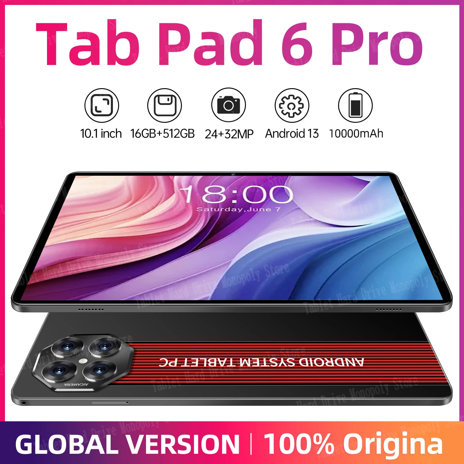 2024 Original Global Version Tablet Android 13 Pad 6 Pro 16GB+1TB Snapdragon 888 Tablets PC 5G Dual SIM Card WIFI HD 4K Mi Tab
2024 Original Global Version Tablet Android 13 Pad 6 Pro 16GB+1TB Snapdragon 888 Tablets PC 5G Dual SIM Card WIFI HD 4K Mi Tab
