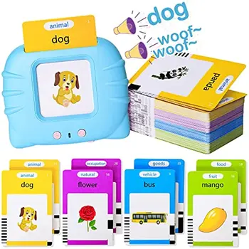 Brinquedo Musical Infantil com Sons de Animais, Teclado de Piano Elétrico e Luzes Piscantes - Instrumento Musical Educativo 9 Talking Flash Cards Early Educational Toys Baby Boys Girls Preschool Learning Reading Machine Interactive Gift