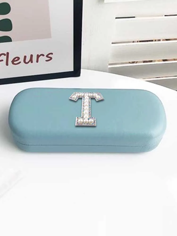 

Customized Cream Matte PU Glasses Eyewear Cases Personalized Customer Name-Vibrant Decor Optional Letter Decor