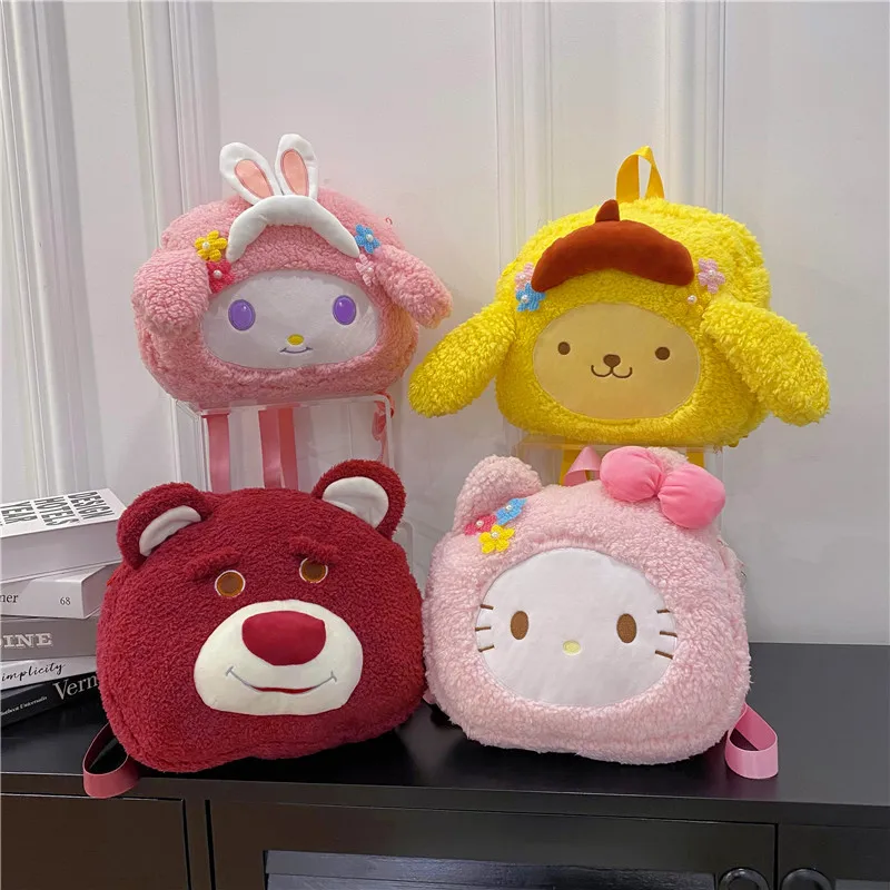 Sanrioed милые плюшевые рюкзаки с аниме Hello Kitty My Melody мультяшный рюкзак праздничные подарки сумка подарок на день рождения Рождество 
Sanrioed милые плюшевые рюкзаки с аниме Hello Kitty My Melody мультяшный рюкзак праздничные подарки сумка подарок на день рождения Рождество