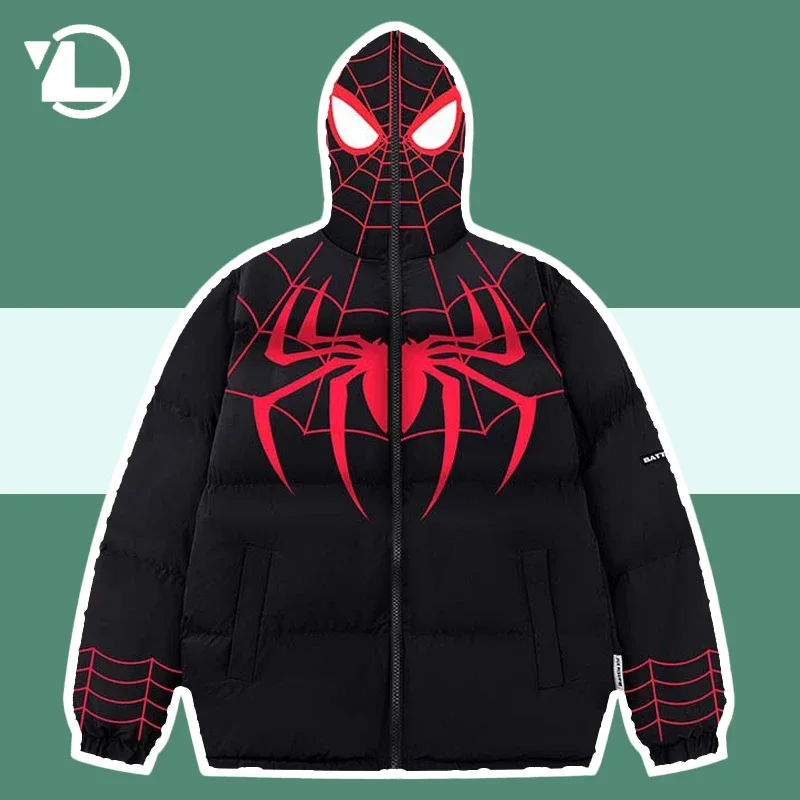 American High Street Hooded Parkas Man Woman Winter Warm Loose Spider Embroidery Padded Jackets Cold-proof Hip Hop Puffer Coats
American High Street Hooded Parkas Man Woman Winter Warm Loose Spider Embroidery Padded Jackets Cold-proof Hip Hop Puffer Coats