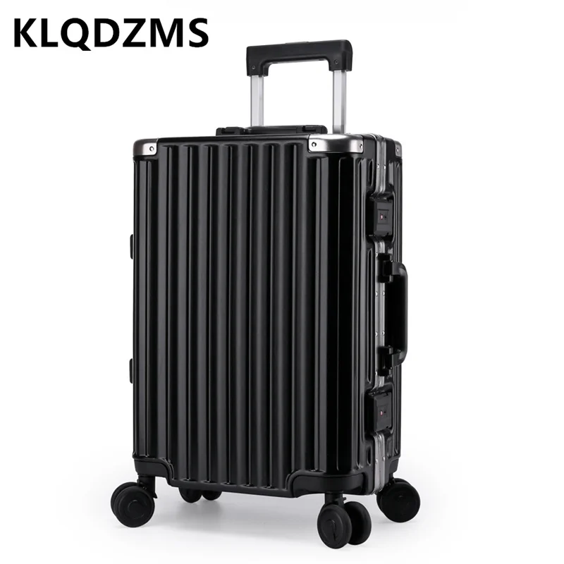 

KLQDZMS 20/24 Inch High Quality Women Fashion Suitcase On Wheels Men' Business Luggage Student Carry On Cabin Rolling Luggage